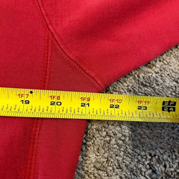 VTG Muhlenberg College Spellout Pro Weave Red Sweatshirt Hoodie Distressed M - Picture 10 of 10